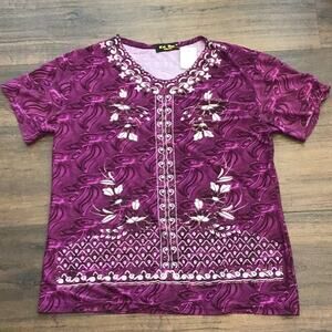 Kai Hao Top Purple with front details